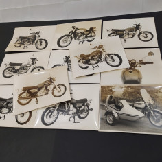 Moto SUZUKI lotto di 11 foto originali in bianco e nero 24x18 cm