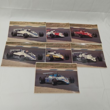 Lotto di fotografie originali auto Formula 1 anni 80 formato 32,5x23 cm