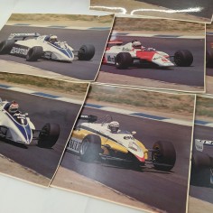 Lotto di fotografie originali auto Formula 1 anni 80 formato 32,5x23 cm 2