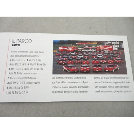 ALFA ROMEO LOTTO CARTOLINE E LIBRETTI ALFA 156 T.S. ALFA 145 CORSI DI GUIDA