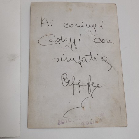Lotto di 2 foto ciclista Fausto Coppi autografate con dedica