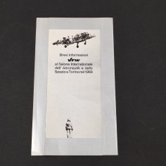 Pieghevole VFK salone Aeronautik e Spazio Torino 1968 - Velivolo VK 191 B