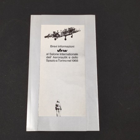 Pieghevole VFK salone Aeronautik e Spazio Torino 1968 - Velivolo VK 191 B