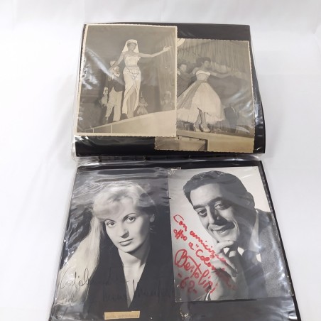 Album con 40 foto attori e attrici anni 40/50 con autografo e dedica