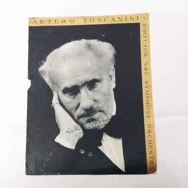 Autografo Toscanini su opuscolo Radio NBC