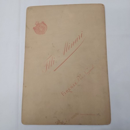 Lotto di 4 foto originali fine '800 attori con autografi