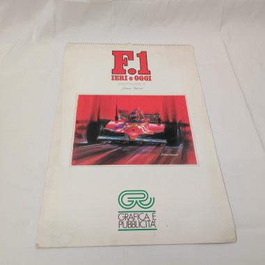 Calendario F.1 Ieri e Oggi 1989 illustrazioni grafiche auto e piloti