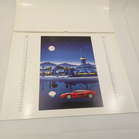 Calendario da parete auto Ferrari & futuro 1987