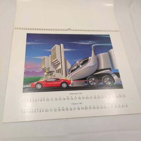 Calendario da parete auto Ferrari & futuro 1987
