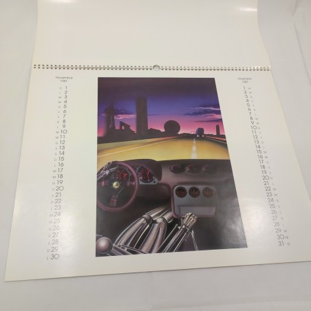 Calendario da parete auto Ferrari & futuro 1987