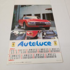 Calendario da parete auto storiche 1988 concessionaria Autoluce Modena 2