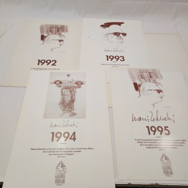 Galleria Ferrari lotto di 4 calendari 1992 1993 1994 e 1995 senza litografie