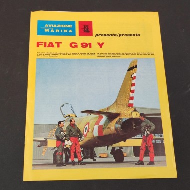 Brochure FIAT G91 Y Aviazione Marina Interconair 4 pagine