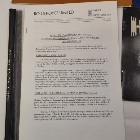 ROLLS ROYCE lotto brochure e press Informations anni 60/70
