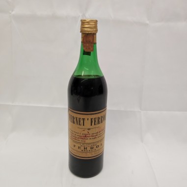 Bottiglia Fernet Ferrol anni 60 sigillo danneggiato bottiglia chiusa