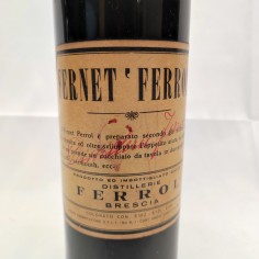 Bottiglia Fernet Ferrol anni 60 sigillo danneggiato bottiglia chiusa 2