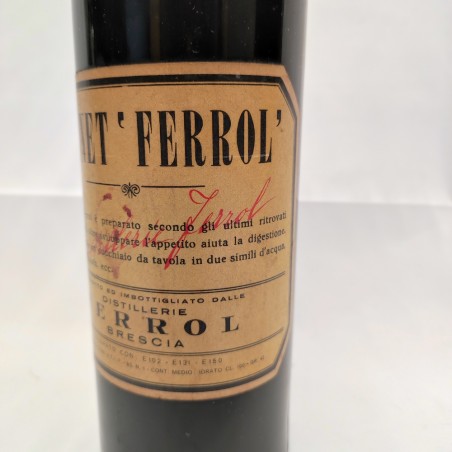 Bottiglia Fernet Ferrol anni 60 sigillo danneggiato bottiglia chiusa