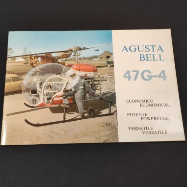 Agusta Bell brochure elicotero civile 47G-4 inglese e italiano