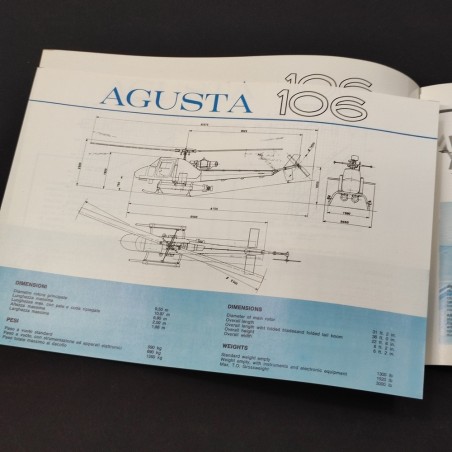 Brochure elicottero militare Agusta 106 sistema anti sommergibile