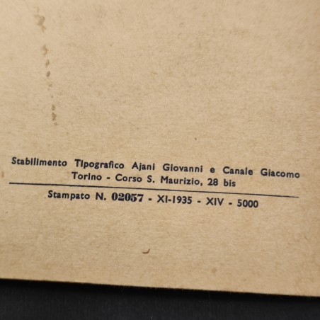 Libretto uso manutenzione Fiat Balilla 15° ed. Stampato 02057 XI-1935 XVI 5000