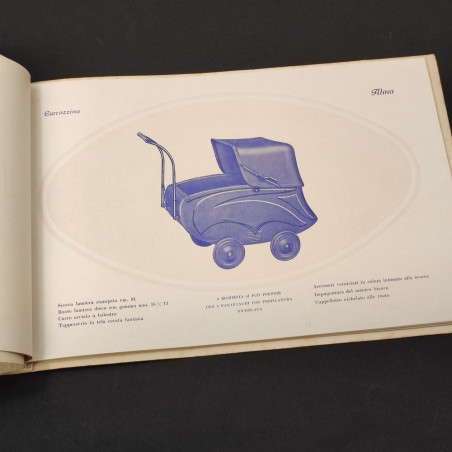 Giordani catalogo produzione carrozzine anno 1939 - numerosi modelli - Buono