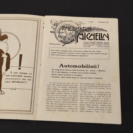 Rivista Il Pneumatico Michelin - Gennaio 1914 buono