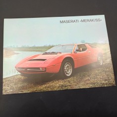 Brochure Maserati Merka/SS - Foglio singolo testi in tre lignue
