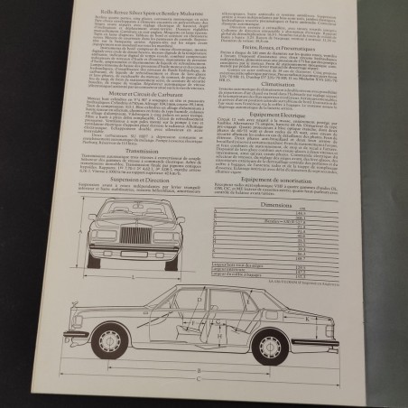 ROLLS-ROYCE Brochure Silver Spirit 1980 Ed. Francese