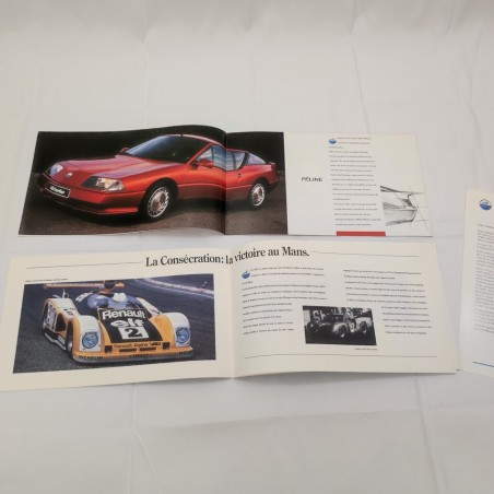 RENAULT ALPINE due brochures A106 Mille Mles Berlinette 1987