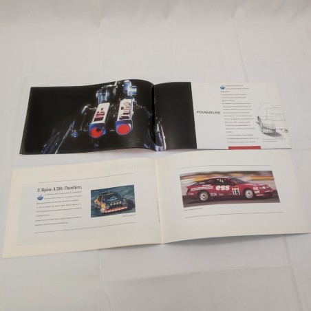 RENAULT ALPINE due brochures A106 Mille Mles Berlinette 1987