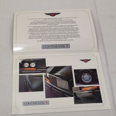 BENTLEY CONTINENTAL R brochure 3 pagine 1991 ottima 2