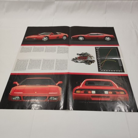 FERRARI 348 brochure originale n°. 575/89 - ottobre 1989 - discreta