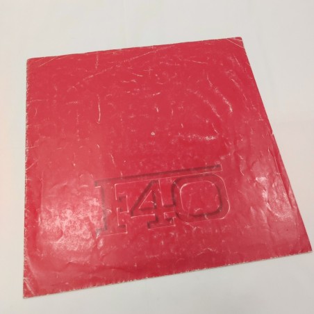FERRARI F40 brochure depliant originale n° 479/87 - settembre 1987