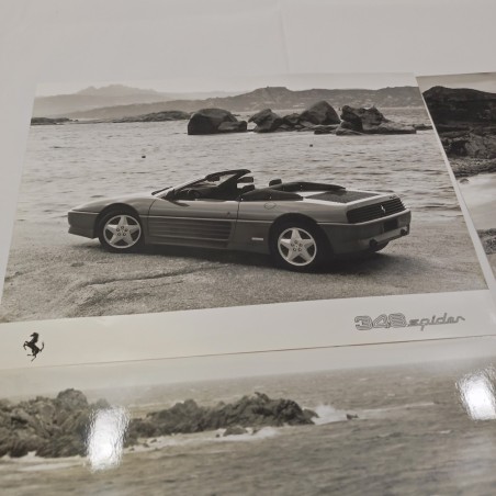 FERRARI 348 TS lotto di 4 fotografie da cartella stampa