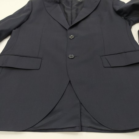 Abito uomo completo Brando 100% lana colore blu tg 48/50 mai usato