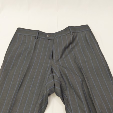 Abito uomo Sartoria Rossi completo grigio a righe blu tg 48 usato
