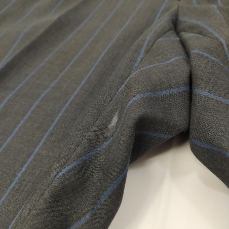 Abito uomo Sartoria Rossi completo grigio a righe blu tg 48 usato