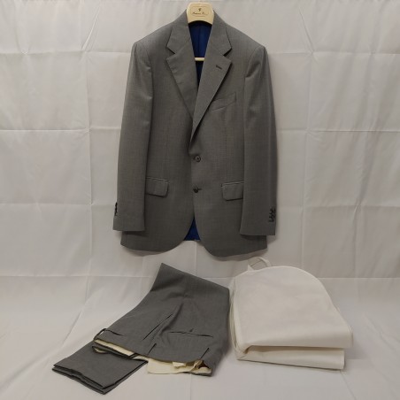Abito uomo Sartoria Rossi tg 48 colore grigio con righe blu usato