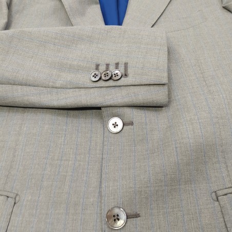 Abito uomo Sartoria Rossi tg 48 colore grigio con righe blu usato