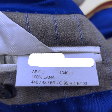 Abito uomo Sartoria Rossi tg 48 colore grigio con righe blu usato