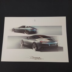 Stampa di Pregio Ferrari Roma Spider con custodia nera 2