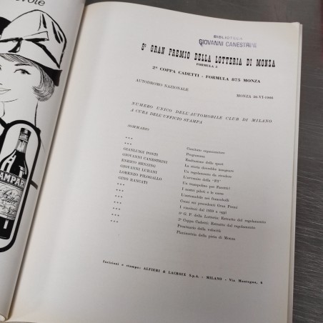 LOTTERIA DI MONZA 8° GRAN PREMIO FORMULA 3 AUTODROMO DI MONZA 26 GIUGNO 1966