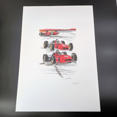 Nani Tedeschi per Galleria Ferrari stampa auto Formula uno anno 1992