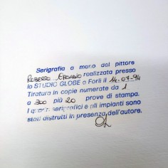 Roberto Casadio serigrafia 1994 "Uomo con clava" tiratura 300 esemplari 2