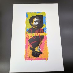 Serigrafia con ritratto Silvestro Lega edizione numerata 33/100 - 30x50 cm