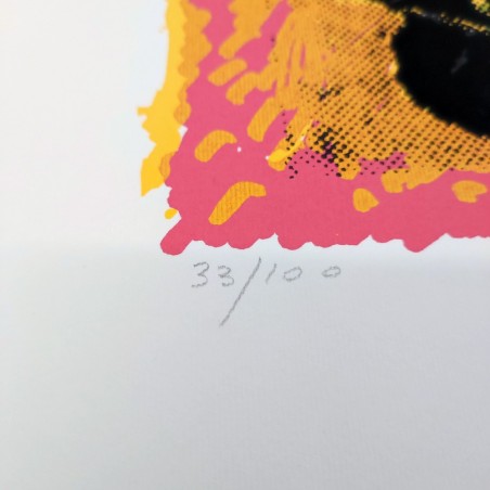 Serigrafia con ritratto Silvestro Lega edizione numerata 33/100 - 30x50 cm