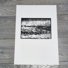 Angelo Ranzi Litografia Neve sull'Appennino romagnolo 1977 - 4/25