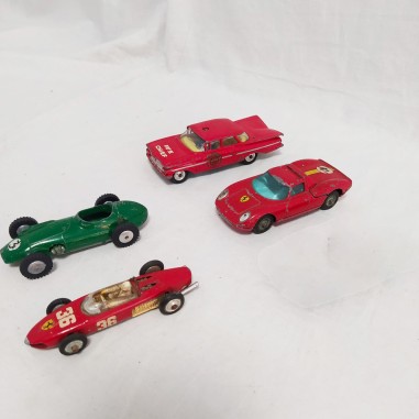 CORGI TOYS lotto di 4 modellini macchinine Ferrari, Chevrolet B.R.M.
