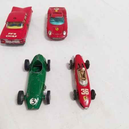 CORGI TOYS lotto di 4 modellini macchinine Ferrari, Chevrolet B.R.M.