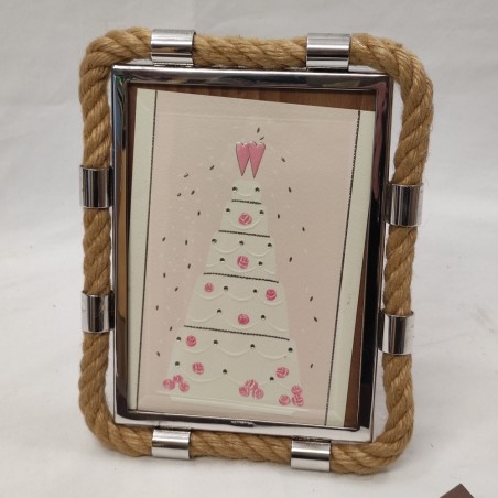 Cefagli cornice 17x22 cm in argento con corda nuova
